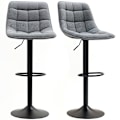 Pikkukuva 1 / 10: Rootz Modern 2 -sarja pyörivät palkkivartiot - Säädettävät vastatuolit - pehmustetut palkin istuimet - mukava ja tyylikäs - 47 x 53 x 96-117 cm - harm