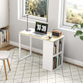 Miniatyrbillede 2 af 11: Rootz Compact Computer Desk - Small Office Desk - Moderne arbejdsområde -bord - Opbevaringsrum - 100 x 54 x 75 cm