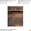 Miniatyrbillede 4 af 6: Rootz Garderobestativ - Knagerække - Brun og Sort - 80 x 106 x 28 cm