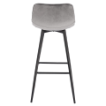 Miniatyrbillede 6 af 8: Rootz Barstol - Bordskammel - Designertaburet - Fløjl og metal - Komfortabel & Ergonomisk - Stabil og holdbar - Alsidigt design - 43 cm x 35,5 cm, sæd
