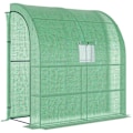 Pikkukuva 9 / 9: Rootz Greenhouse - Seinäkasvihuone - Kylmärunko - Ikkunoilla ja ovilla - 2 kerrosta 4 lankahyllyä - Vihreä 200L x 100W x 215Hcm