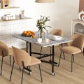 Miniatyrbillede 2 af 10: Rootz sammenklappeligt spisebord - Udvidbart bord - Pladsbesparende spisebord - Elegant stil - Hjul til nem mobilitet - 120 cm x 80 cm x 73 cm
