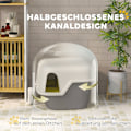 Miniatyrbillede 6 af 11: Rootz Cat Litter Box med låg - Låsbar og let at rengøre - dækket - 50 cm x 50 cm x 39 cm