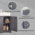 Miniatyrbillede 5 af 5: Rootz Sink Cabinet - Vanity Unit - Base Cabinet - MDF Holdbar opbevaring - 60x30x60cm
