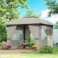 Pikkukuva 2 / 11: Rootz Garden Gazebo Beer -teltta - Ulkopako - Patio Canopy - UV -suoja - 3,35m x 3,35m x 2,85m