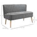 Miniatyrbillede 7 af 7: Rootz Sofa - Sofasæde - 2-personers Sofa - Lounge Sofa - Lysegrå - 117 x 56,5 x 77 cm