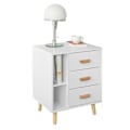 Miniatyrbillede 1 af 7: Rootz Sengebord - Sidebord - Telefonbord - Moderne charme - Opbevaring af privatliv - Kompakt design - MDF og fyrretræ - 48cm x 60cm x 40cm