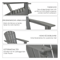 Miniatyrbild 4 av 10: Rootz Trädgårdsstol - Adirondack Stol - Utomhusfåtölj - Ergonomisk design - Väderbeständig HDPE - 75cm x 87cm x 90cm