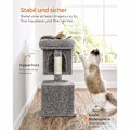 Miniatyrbillede 7 af 8: Rootz Cat kradsestolpe - Kattetræ - Kradser - Spånplade - Plys - Sisal - Forhindrer væltning - Nem montering - 49cm x 32cm x 74cm