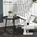 Miniatyrbild 4 av 8: Rootz sidobord utomhus - Soffbord - Avslutsbord - Mångsidig användning - Modern design - Skyddskant - Ф40 x 50H cm - Stål
