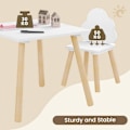 Miniatyrbild 5 av 8: Rootz 3-delade sittplatser för barn - Montessoribord och stolar - Molnformat ryggstöd - Säkerhetsfunktioner - Utrymmesbesparande design - 50 cm x 44 c
