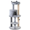 Miniatyrbillede 1 af 10: Rootz Cat Tree - Cat Activity Tree - Ridsestolper - Cat Cave - Cat House - Grå - 48x48x104 cm