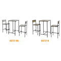 Miniatyrbillede 7 af 7: Rootz 3-delt barbordssæt - Køkken spisestue Combo - Havebarbord - Robust MDF og PVC top - Metalstel - Belastningskapacitet op til 120 kg - Dimensioner