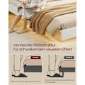 Pikkukuva 5 / 7: Rootz Bed Frame - Platform Bed - LED -valaistus - Latausasema - tukee 455 kg - 213 cm x 167cm x 90cm - pilvivalkoinen
