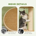 Pikkukuva 6 / 10: Rootzin lattiasta kattoon ulottuva kissapuu - Cat Tower - Raaputustolppa - Säädettävä korkeus - Puumateriaali - 40cm x 40cm x 230-250cm