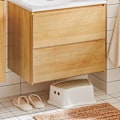 Miniatyrbillede 9 af 9: Rootz Badeværelsesvaskenhed - Vanity Cabinet - Badeværelsesopbevaring - Vægmonteret - Antirot -design - 61x54x46cm