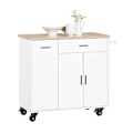 Pikkukuva 1 / 9: Rootz Kitchen Cart - Rolling Kitchen Island - Mobile Storage -vaunu - Säädettävä hylly - 105x92x46cm