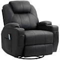 Miniatyrbillede 10 af 10: Rootz Massage Hvilestol - TV Lænestol - Kunstlæder - Ultimate Comfort - 89L x 99W x 106H cm