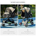 Pikkukuva 6 / 10: Rootz Foldble Pet Buggy - Koiran buginen - Kannettava koiranrakennus - Sadesuoja - 80,5 cm x 51,5 cm x 100cm