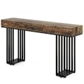 Miniatyrbillede 1 af 8: Rootz 55 tommer konsolbord - Sofabord - Gangbord - Konstrueret træ og metal - 140 cm B x 30 cm D x 83 cm H