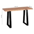 Miniatyrbillede 10 af 11: Rootz Modern Design Kontorbord - Bord i massivt træ - Trækant - Trapezformede metalben - Håndlavet - Akacietræ - 118 cm x 41 cm x 76,5 cm