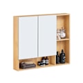 Miniatyrbillede 1 af 7: Rootz Wall Cabinet Mirror Door - Wall Storage - Justerbar hylde - Rumbesparende - 80x70x13cm