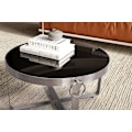 Miniatyrbillede 5 af 6: Rootz Modern Design Sofabord - Rundt bord - Moderne bord - Sort spejlplade - Håndlavet - 60 cm x 60 cm x 34 cm