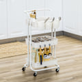 Miniatyrbild 2 av 6: Rootz Trolley - Förvaringsvagn - Rolling Organizer - Mångsidig förvaring - Anpassningsbara fack - Lätt rörlighet - 42cm x 38cm x 86,5cm - Stål & ABS
