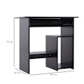 Miniatyrbild 3 av 11: Rootz Desk - Computer Table - Extendable Tabletop - Office Table - PC Table - Black/White - Processed Wood