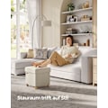 Miniatyrbillede 2 af 6: Rootz Storage Ottoman - Fodskammel - Legetøjskasse - Polstret skammel - MDF-ramme - Imiteret linned - 38cm x 38cm x 40cm