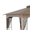 Pikkukuva 5 / 8: Rootz Gazebo - Puutarhapaviljonki - Puutarhateltta - Juhlateltta - Hyönteisverkot ja kulmahyllyt - Metalli/polyesteri - Ruskea/Beige - 3,7 x 3 m