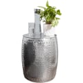 Pikkukuva 1 / 6: Rootz sivupöytä 42x49x42cm alumiini hopea pöytä itämainen pyöreä - Pieni Hammerschlag Abstellisch - Designer arkistointipöytä metalli moderni - Kapea