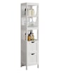 Miniatyrbillede 1 af 5: Rootz Tall Badeværelse Skab - Fritstående opbevaringsskab - Elegant badeværelsesmøbler - smalt design til rumbesparelse - 30 x 30 x 141,5 cm