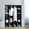 Miniatyrbillede 4 af 10: Rootz Garderobe Click System - 14 rum - Plast - Tøj - Garderobe med ophængningsskinner - 143 x 36 x 178 cm
