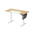 Miniatyrbillede 1 af 8: Rootz elektrisk stående skrivebord - Justerbart skrivebord - Sit Stand Skrivebord - Spånplade stålramme - Pastel Gul-Base hvid - 60 cm x 120 cm x (72-