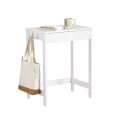 Miniatyrbillede 1 af 7: Rootz Modern Desk - Computerbord - Toiletbord - Kompakt design - Opbevaringsskuffe - Sidekroge - MDF-konstruktion - 60cm x 76cm x 40cm