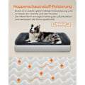 Miniatyrbillede 4 af 7: Rootz Plys Hundeseng - Mørkegrå kæledyrsmåtte - Memory Foam - Ortopædisk pude - 106 cm x 80 cm x 23 cm - Letvægts 3,1 kg