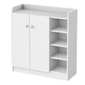 Miniatyrbillede 1 af 7: Rootz Skoskab - Skokiste - Skostativ - 4 hylder - Maksimalt 12 par - 1 skab - Spånplade - Aluminiumslegering - Hvid - 83cm X 30cm X 90cm