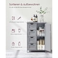 Miniatyrbillede 4 af 9: Rootz Mystical Grey Badeværelsesskab - Opbevaringsenhed - Organizer - MDF-materiale - 30 cm x 55 cm x 82 cm - Letvægts - Robust - Nem montering