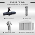 Miniatyrbillede 5 af 10: Rootz Folding Pavilion Telt - Foldetelt - Garden Pavilion - Vandafvisende tag - 2,96 m x 2,96 m x 2,65 m