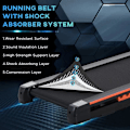 Miniatyrbillede 7 af 11: Rootz Løbebånd - Elektrisk Løbebånd - Elektrisk Løbebånd Med LCD Display - Sammenfoldelig fitnessmaskine - Stål - Sort - 105 x 56 x 108,5 cm