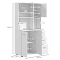 Miniatyrbillede 3 af 10: Rootz Køkkenskab - Pantry Skab - Opbevaring Organizer - MDF Konstruktion - Hvid - 89cm x 39,5cm x 168cm
