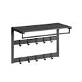 Miniatyrbillede 1 af 6: Rootz Wall Garderobe hylde - frakkeholder - opbevaringskroge - Rumbesparende design - 30 cm x 65 cm x 42 cm