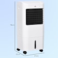 Miniatyrbillede 3 af 10: Rootz Air Cooler - Aircondition - 3 Metoder - 7,5 timers timer - Rulle plastik - 37b x 32t x 78H cm - Ideel til sommervarme