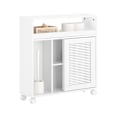 Miniatyrbillede 1 af 9: Rootz Opbevaringsskab til badeværelse - Smalt skab - Slank pladsbesparende - Justerbar hylde - 20x70x65cm - MDF - Opbevaring af toiletpapir