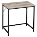 Miniatyrbillede 1 af 7: Rootz Greige sort skrivebord - Studiebord - Arbejdsstation - Spånplade og stål - Letvægts - Nem montering - Rummelig - 50 cm x 80 cm x 76 cm