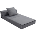 Pikkukuva 6 / 6: Rootz-makuutuoli - Rentoutumistuoli - Vierassänky - Irrotettava päällinen - polycotton - Tummanharmaa - 70cm x 70cm x 61cm