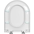Miniatyrbillede 7 af 9: Rootz Soft Close toiletlåg - D Shape Badeværelsessæde - Quick Release Funktion - Antibakteriel beskyttelse - 41-46cm x 36cm - Hvid