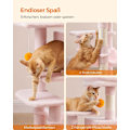 Miniatyrbillede 5 af 6: Rootz Jelly Pink Cat kradsestolpe - Kattetræ - Katteklatrestativ - Spånplade Plys Sisal - 45cm x 35cm x 112cm - Robust konstruktion - Multi-Cat Hushol