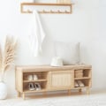Miniatyrbillede 2 af 10: Rootz skoskab med bænk - Skobeholder - Skostativ - Bambusmateriale - 121cm x 49cm x 35cm